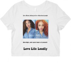 Ladies Slim Fit Crop Top Tee