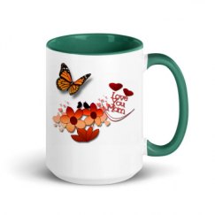 15oz Ceramic Mug with Color Inside