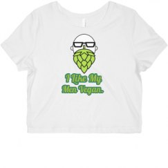 Ladies Slim Fit Crop Top Tee