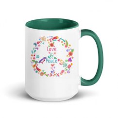 15oz Ceramic Mug with Color Inside