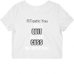 Ladies Slim Fit Crop Top Tee