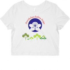 Ladies Slim Fit Crop Top Tee