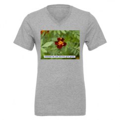 Unisex CVC Jersey V-Neck T-Shirt