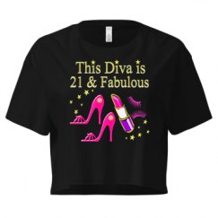 Ladies Festival Cali Crop Top Tee