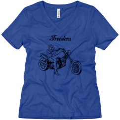 Ladies Relaxed Fit V-Neck Tee