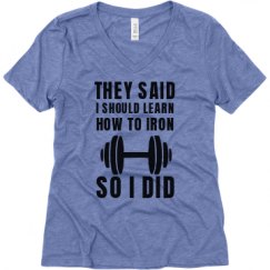 Ladies Relaxed Fit Super Soft Triblend V-Neck Tee