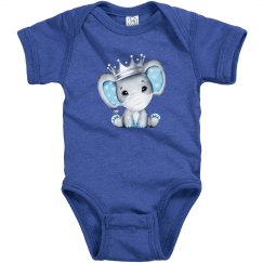 watercolor baby boy elephant with mask