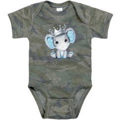 watercolor baby boy elephant with mask