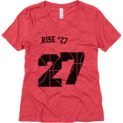 Ladies Relaxed Fit Super Soft Triblend V-Neck Tee