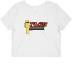 Ladies Slim Fit Crop Top Tee