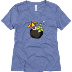 Ladies Relaxed Fit Super Soft Triblend V-Neck Tee