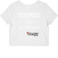 Ladies Slim Fit Crop Top Tee