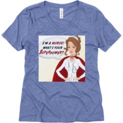 Ladies Relaxed Fit Super Soft Triblend V-Neck Tee