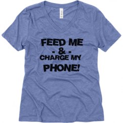 Ladies Relaxed Fit Super Soft Triblend V-Neck Tee