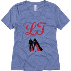 Ladies Relaxed Fit Super Soft Triblend V-Neck Tee