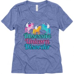 Ladies Relaxed Fit Super Soft Triblend V-Neck Tee