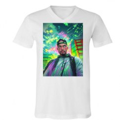 Unisex V-Neck Jersey Tee