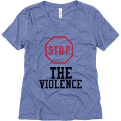 Ladies Relaxed Fit Super Soft Triblend V-Neck Tee