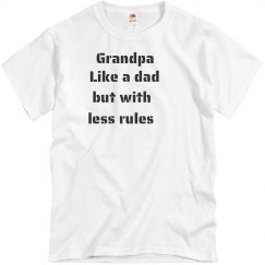 grandpa with rules tee