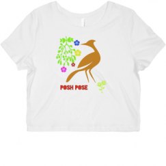 Ladies Slim Fit Crop Top Tee