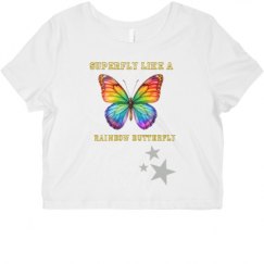 Ladies Slim Fit Crop Top Tee