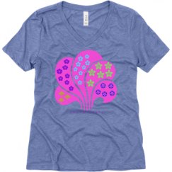Ladies Relaxed Fit Super Soft Triblend V-Neck Tee