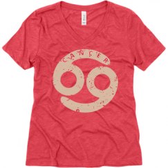 Ladies Relaxed Fit Super Soft Triblend V-Neck Tee