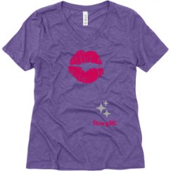 Ladies Relaxed Fit Super Soft Triblend V-Neck Tee