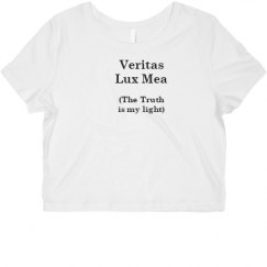 Ladies Slim Fit Crop Top Tee