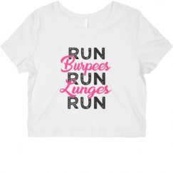 Ladies Slim Fit Crop Top Tee