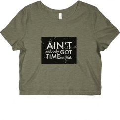 Ladies Slim Fit Crop Top Tee