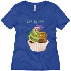 Ladies Relaxed Fit V-Neck Tee