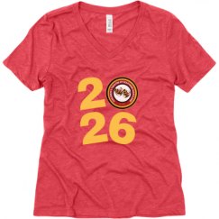 Ladies Relaxed Fit Super Soft Triblend V-Neck Tee