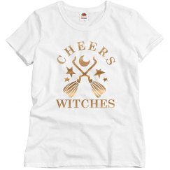 Gold Metallic Cheers Witches