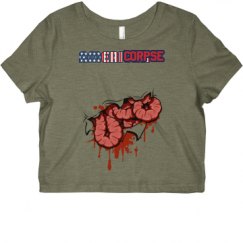 Ladies Slim Fit Crop Top Tee