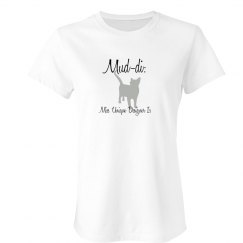 Mud-di: Miss Unique Designer Is Gray Cat Tee Shirt