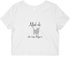 Ladies Slim Fit Crop Top Tee