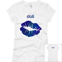 CW DATI BLUE GLITTER SLIMFIT TOP