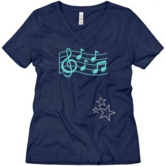 Ladies Relaxed Fit V-Neck Tee