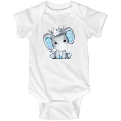 watercolor baby boy elephant with mask
