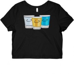 Ladies Slim Fit Crop Top Tee