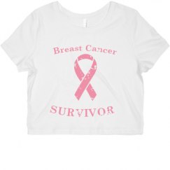 Ladies Slim Fit Crop Top Tee