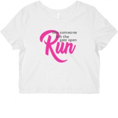 Ladies Slim Fit Crop Top Tee