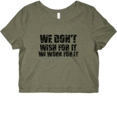 Ladies Slim Fit Crop Top Tee