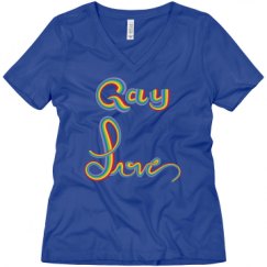 Ladies Relaxed Fit V-Neck Tee