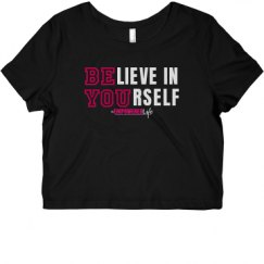 Ladies Slim Fit Crop Top Tee