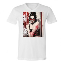 Unisex V-Neck Jersey Tee