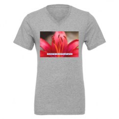 Unisex CVC Jersey V-Neck T-Shirt