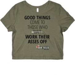 Ladies Slim Fit Crop Top Tee