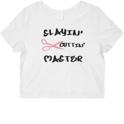 Ladies Slim Fit Crop Top Tee